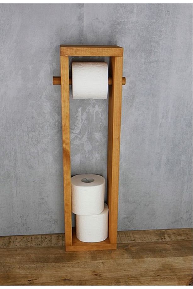 Wc Kağıtlık Tuvalet Kağıtlığı Ahşap Banyo - 1