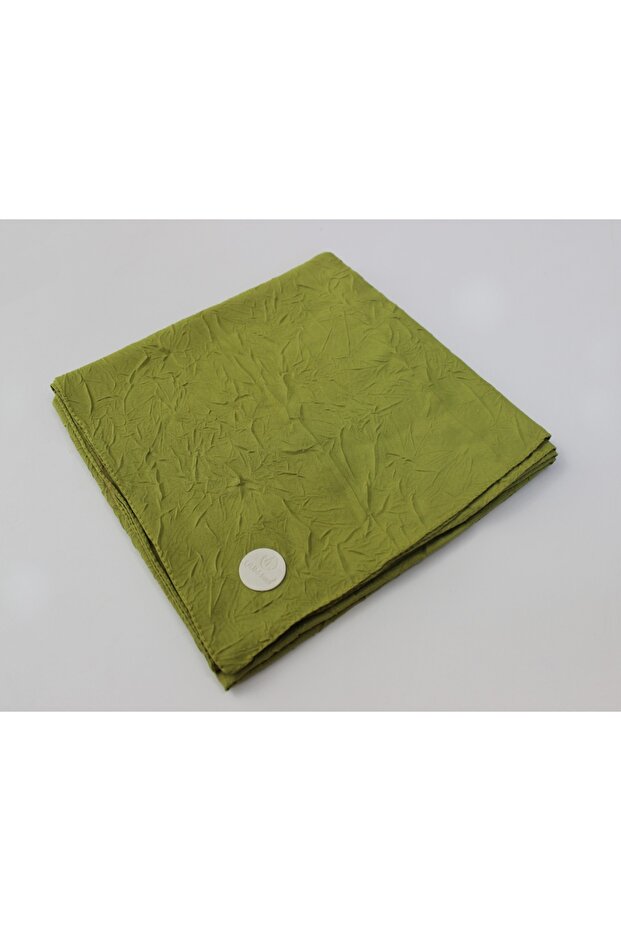 Bamboo Crochet Scarf Oil Green