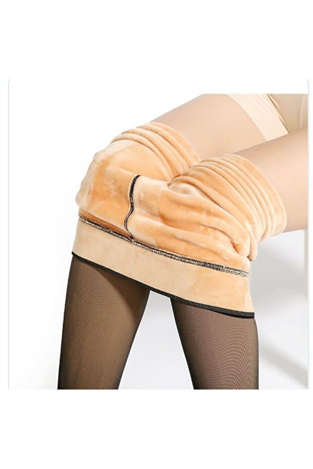 Women's Skin Look Plush Thermal Tights