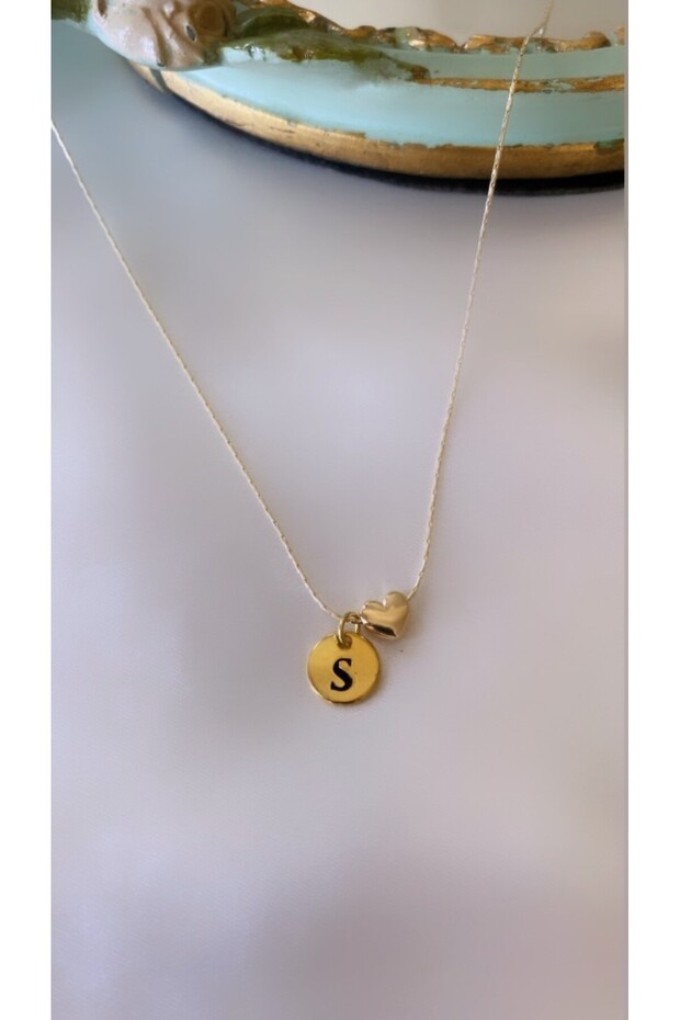 Letter S Heart Necklace