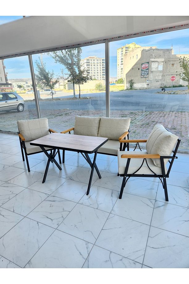 2-1-1 Masalı Bahçe balkon cafe, çayseti Koltuk Takımı ofis Kolltuk oturma Grub koltuk Takımı - 7