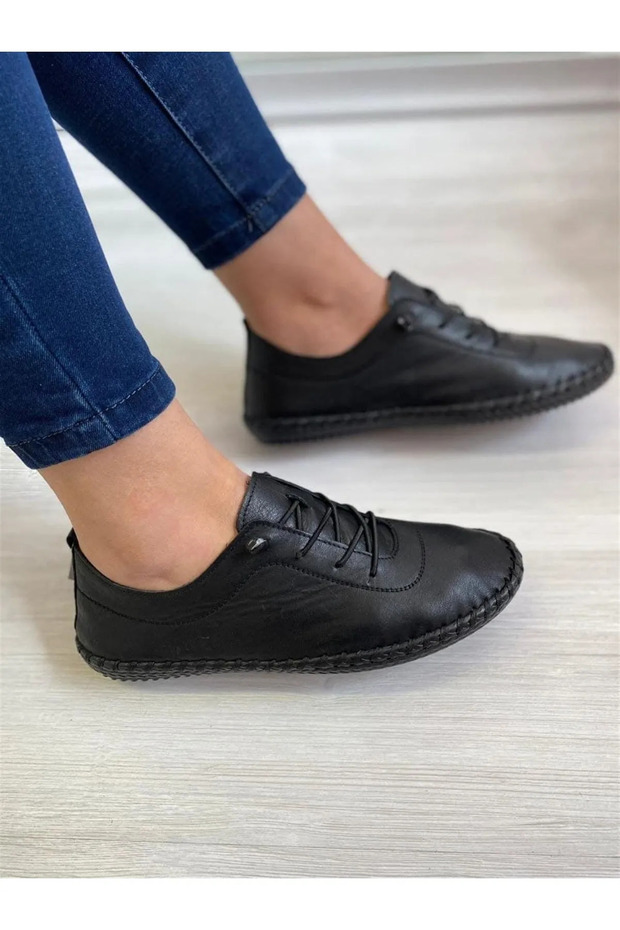 Dortex Women's Orthopedic Genuine Leather Wedge - Flexible and Lace-up Casual Shoes