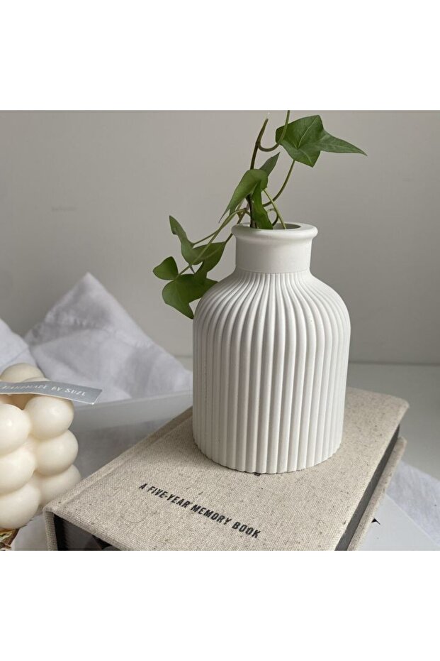 Scandinavian Decorative Concrete Vase - Copy Pampas Vase, Figurine