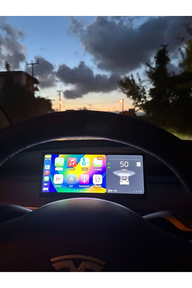 Model Y için 9 inc ön Panel Dokunmatik Ekran OTA sistem, Android ve carplay destekli - 5
