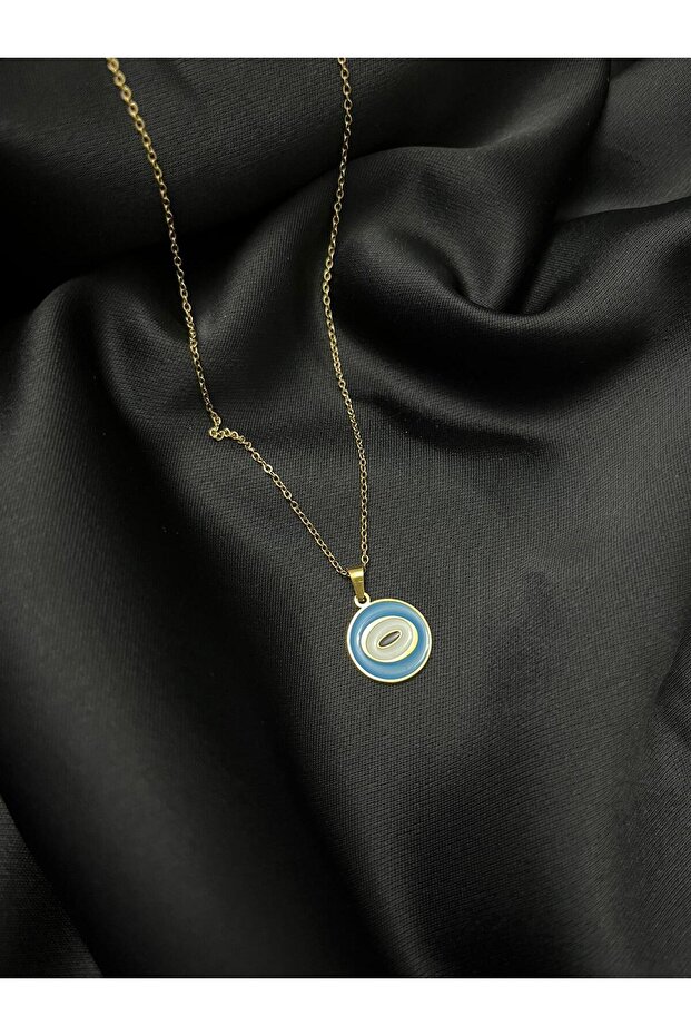 Evil Eye Beaded Steel Necklace Gift Tarnish-Free Necklace