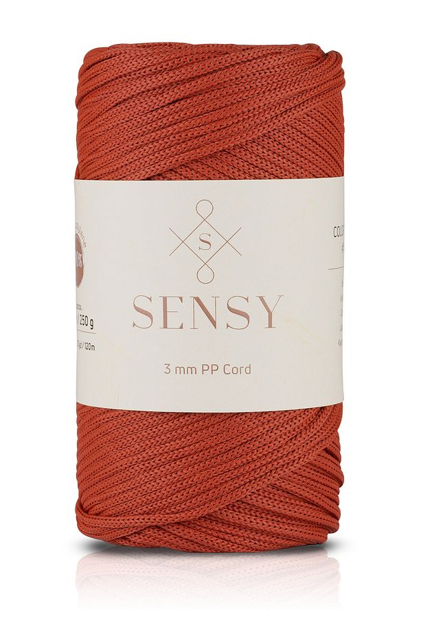 Polyester Makrome İp 3 Mm 250 Gram Makrome İpi Kiremit 120 Metre Supla İp Ve Çanta İpliği - 1