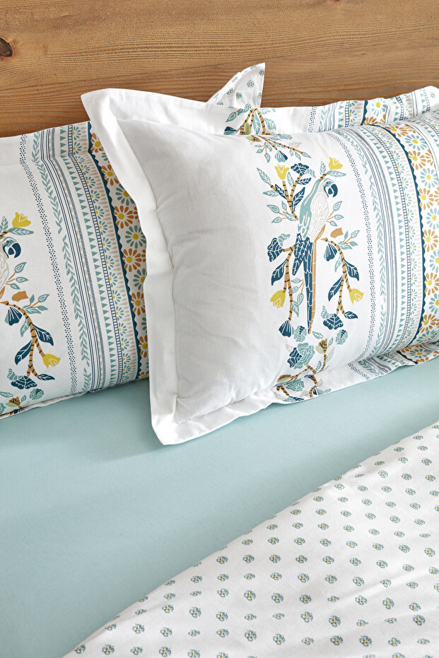 Frega  Pamuk Tek Kişilik Nevresim Takımı Yeşil PP - 7