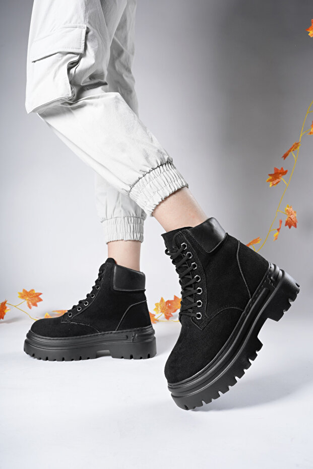 Aeglosdil Kadın Bot 00121601 Siyah Süet - 2