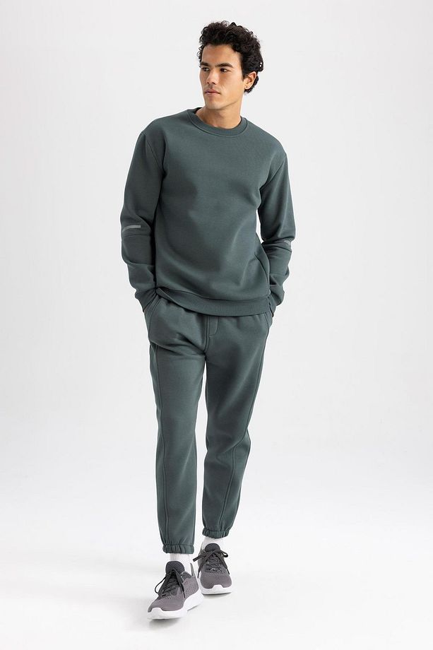Fit Jogger Eşofman Altı Standart Fit Beli Bağcıklı Lastikli Paça Basic Düz Cepli Y2283az23au - 4