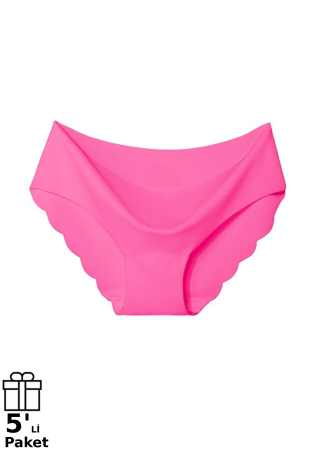 5-Piece Seamless Laser Cut Non-Marking Lycra Bikini Slip Panties (IMPORTED - PRODUCT)