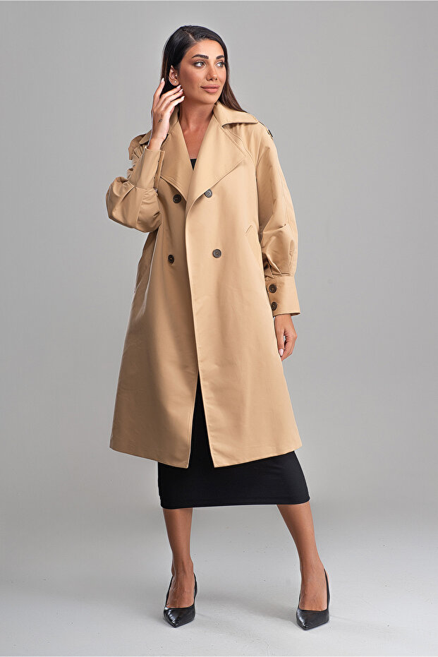 oversize trench coat with cuffs