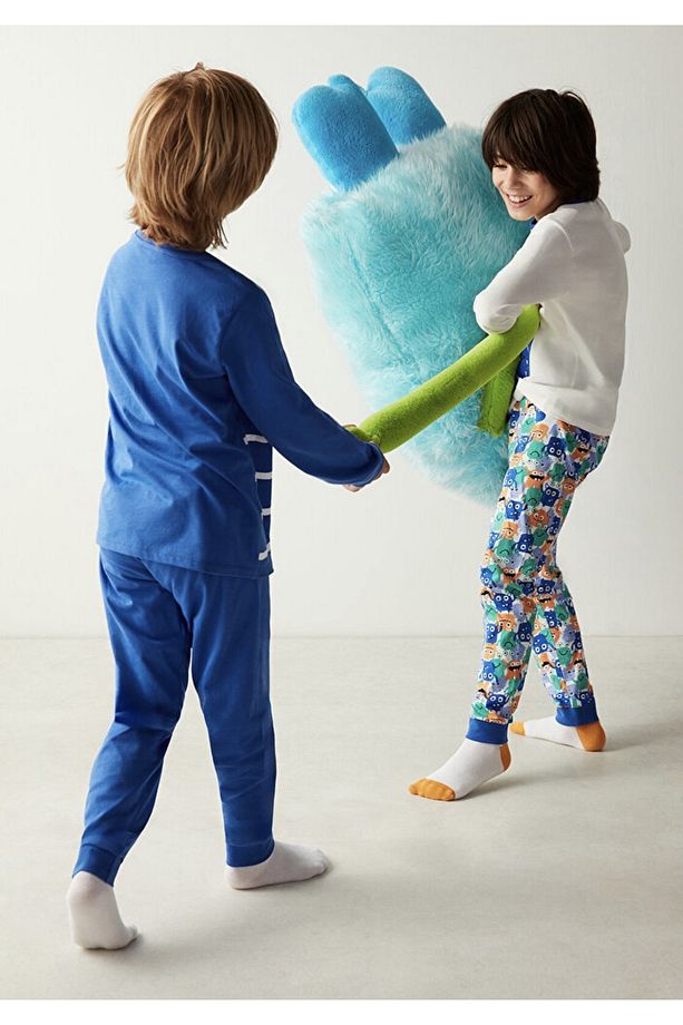 Erkek Çocuk Monster Class Uzun Kollu 2'li Pack Pijama Set - 3