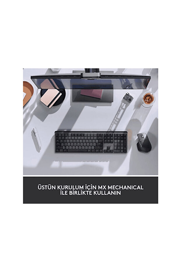 MX Master 3S Performans 8.000 DPI Optik Sensörlü Sessiz Kablosuz Mouse - Beyaz - 7