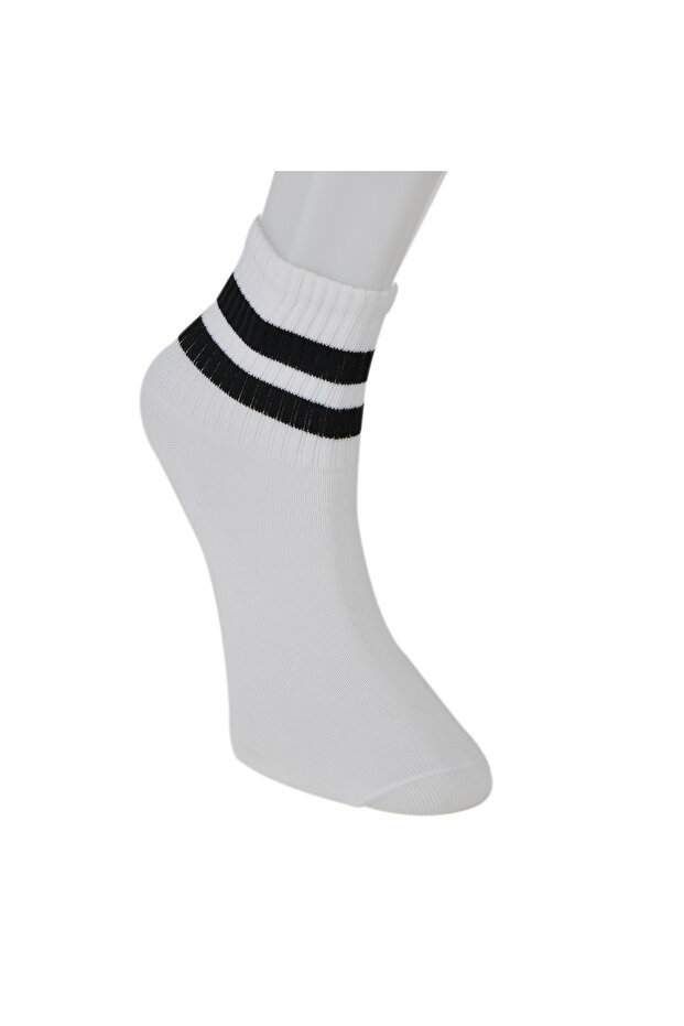 Premium High Ankle 6-Piece Striped Sports Socks