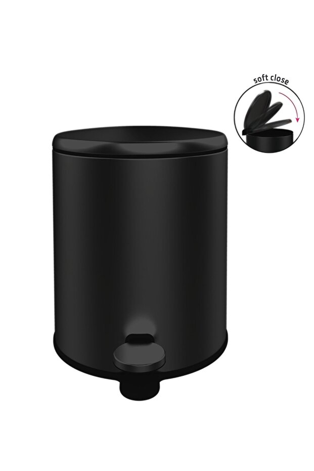 Primanova Cigo Çöp Kovası Mat Siyah 6 LT - 2