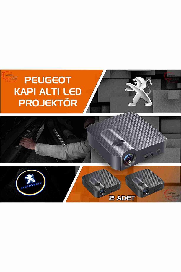 Peugeot Için Kapı Altı Logo 7 Led Projektör (2 Adet) - 1
