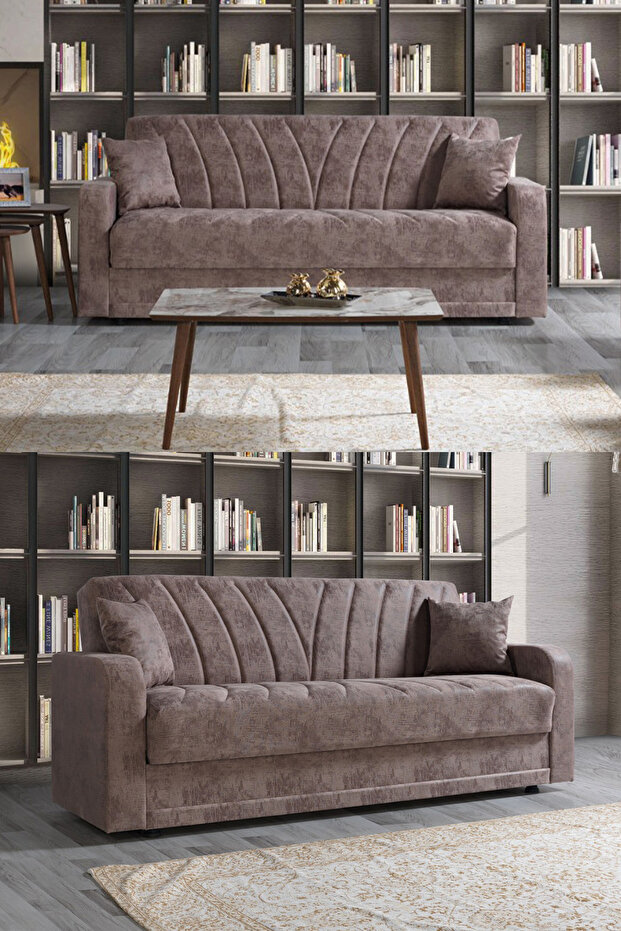 Sultan Çekyatlı Üçlü Kanepe Çekyat - 1