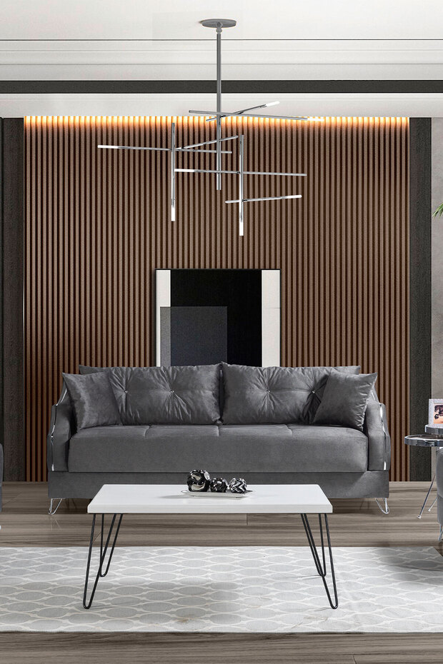 Almoda Çekyatlı Üçlü Kanepe Çekyat - 1