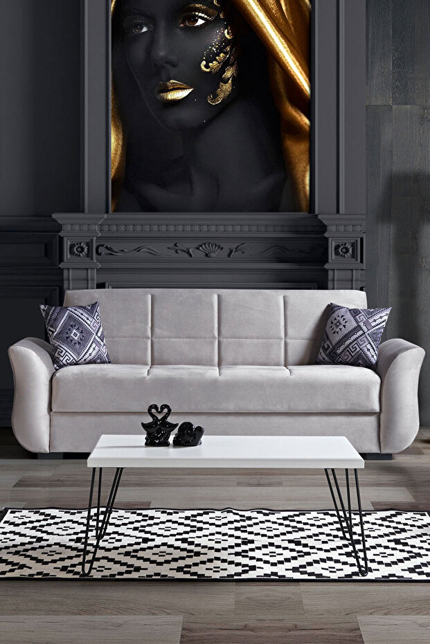 Ecem Çekyatlı Üçlü Kanepe Çekyat - 1