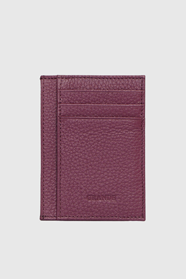 750 Genuine Leather Slim Card Holder Flother Plum