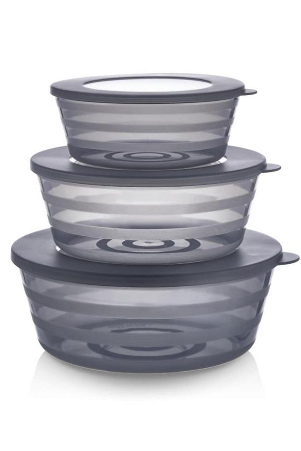6 Adet Kapaklı Füme Saklama Kabı, Kase Çerezlik Kahvaltılık 3 Boy 6’lı Set 2x(400ml,700ml,1100ml) - 4