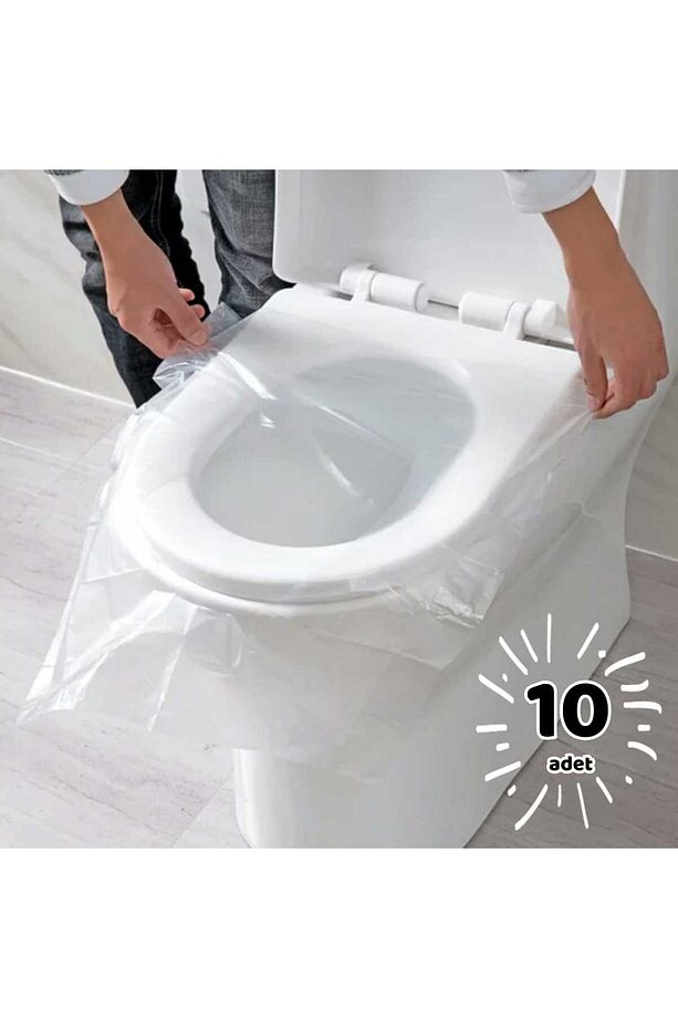 10 Adet Tek Kullanımlık Klozet Örtüsü - 1