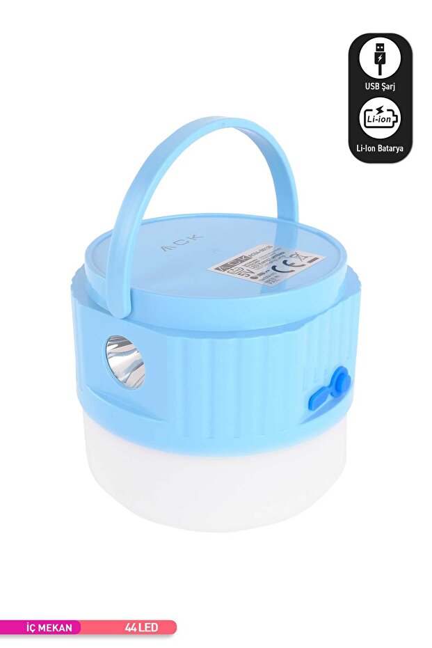 Şarjlı Kamp Çadır Lambası, El Fenerli Acil Durum Aydınlatması, 44 LED İki Kademeli Işıldak - 3