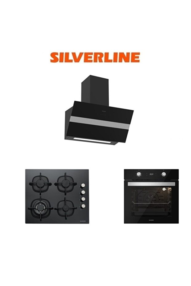Siyah Cam Ankastre Set (3472 Bold 60+cs5429b01+bo6504b01) - 1