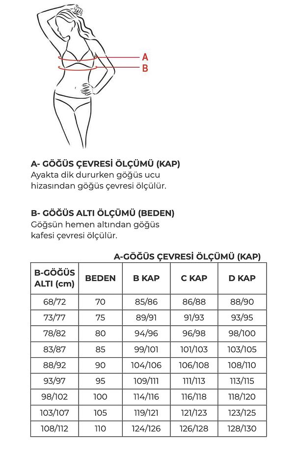 564 Bordo Push-up Bralet Takım - 4