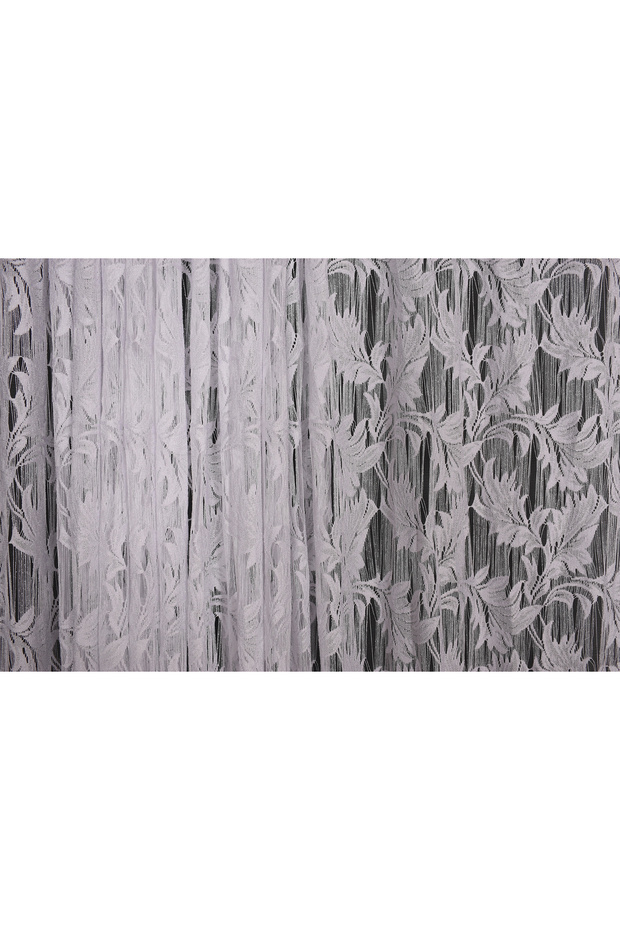 LEAF MODEL WHITE COLOR STRING CURTAIN READY BUTTONS STITCHED STRING CURTAIN 300*270 cm - 3