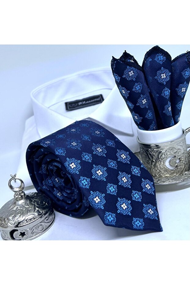 DOKUMA MENDİLLİ KRAVAT - 5