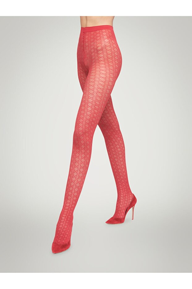 INTRICATE SHEER PATTERN TIGHTS - 3