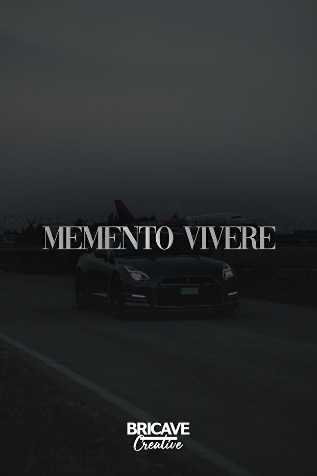 Memento Vivere - Remember You Are Alive JDM Car-Motorcycle Windshield Label Sticker 30x3cm
