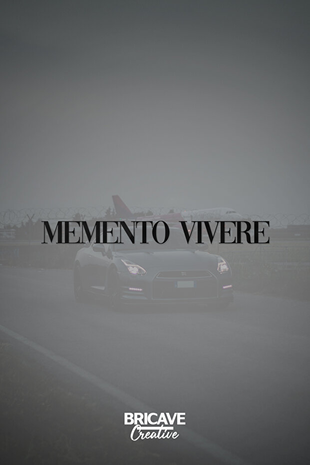 Memento Vivere - Remember You Are Alive Compatible JDM Car-Motorcycle Windshield Label Sticker 30x3cm