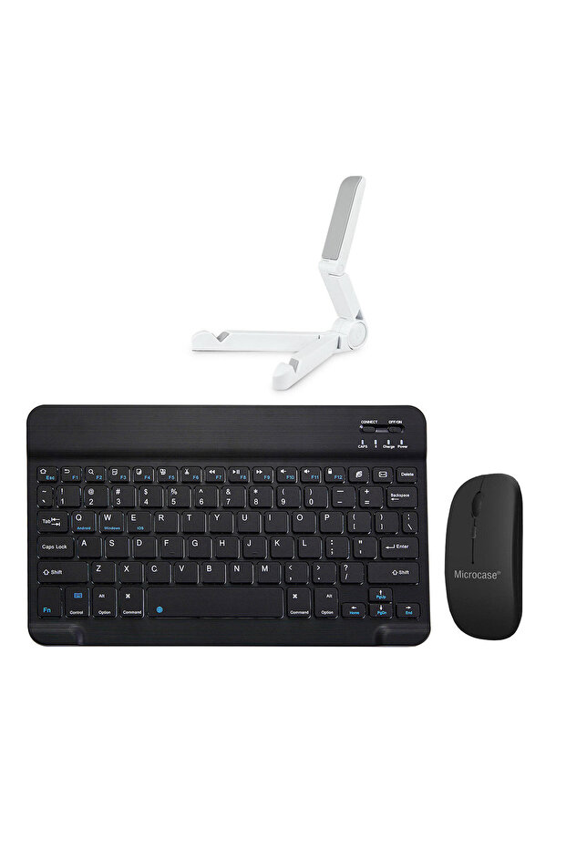 TCL Uyumlu Tab 10S Tablet İçin Bluetooth Klavye (TR Sticker)+Mouse+Tablet Standı AL2765 - 5