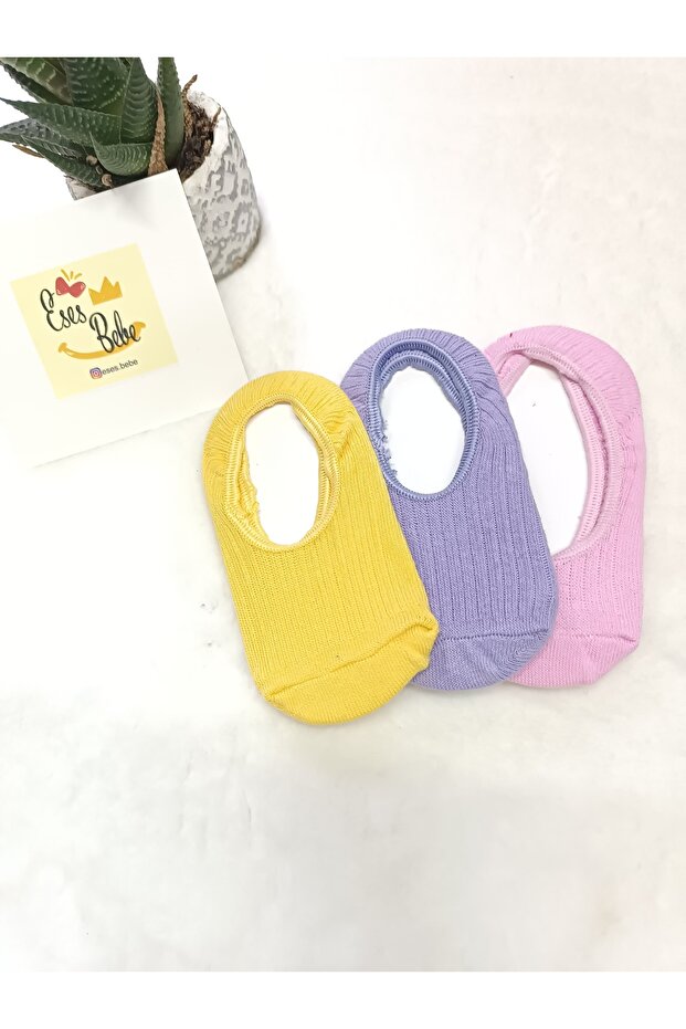 3-pack baby children's plain ballerina socks