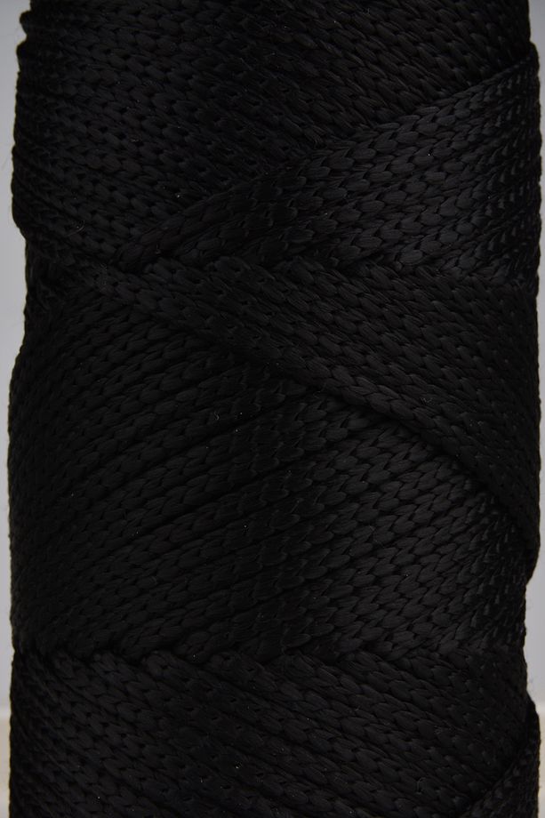 5 Mm - 400 gr Polyester Makrome Ipi Siyah 95 M Polyester Makrome Ip Supla Ip Ve Çanta Ipliği - 3