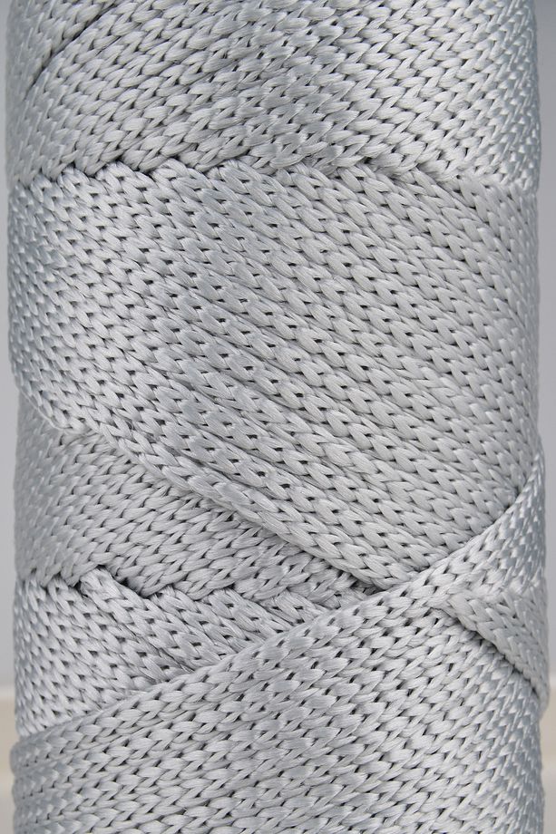 5 Mm - 400 gr Polyester Makrome Ipi Açık Gri 95 M Polyester Makrome Ip Supla Ip Ve Çanta Ipliği - 3
