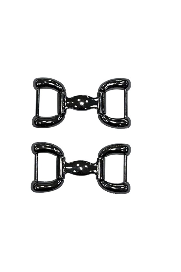 Shoes Metal Accessory Front Buckle Black Nickel (1 PAIR) - Metal Accessory