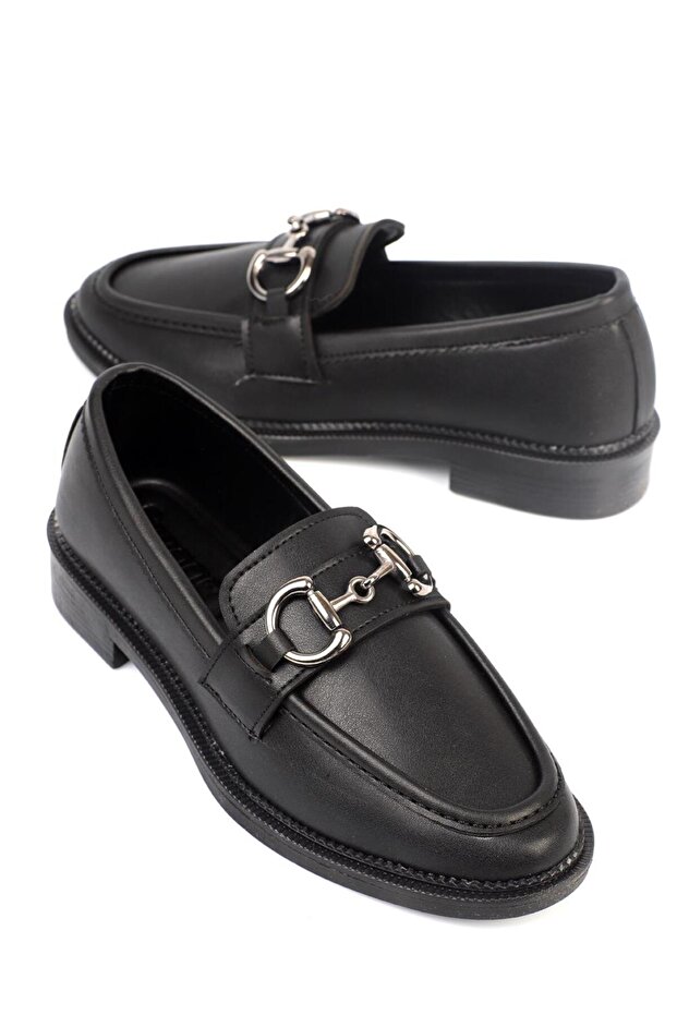 Women's Loafer with Metal Buckle