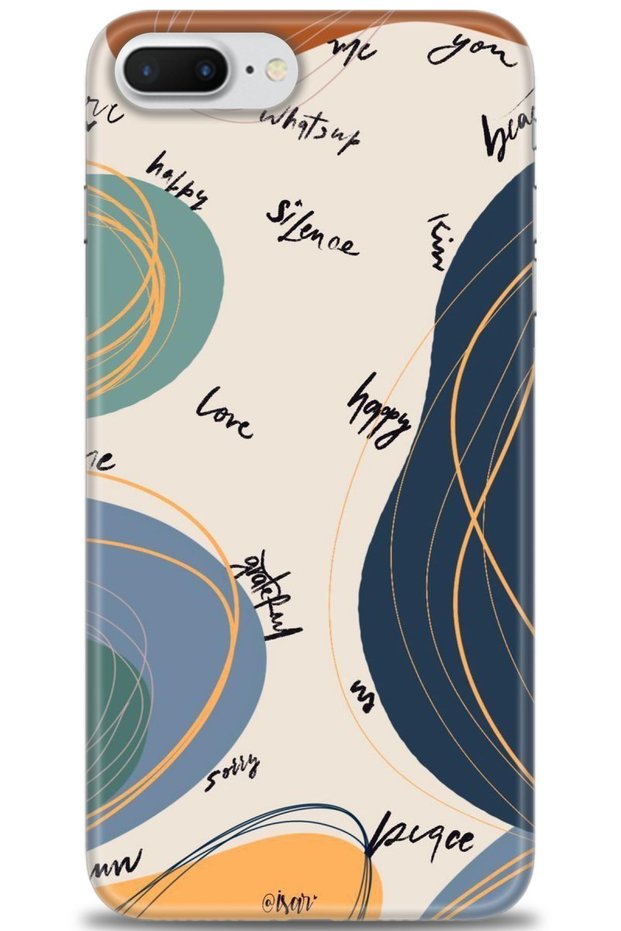 Case for iPhone 7 Plus Case Hd Print Case - Happy + Full Screen Protector