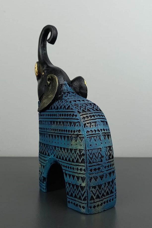 Dekoratif FİL Polyester Biblo Küçük Boy 17.5x10.5 cm - 4