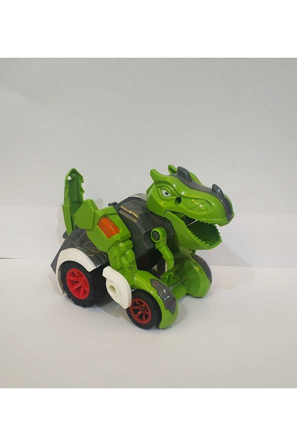 Trex Dinazor Figür Araba Sürtmeli Teker Transformers Robot Dinozor - 4