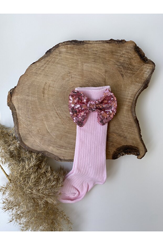 Parlak Pullu Party Çorap Ve Toka Set - 5