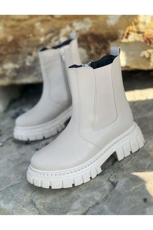 Lastik Detaylı Çocuk Bot, Çocuk Siyah Bot - 1