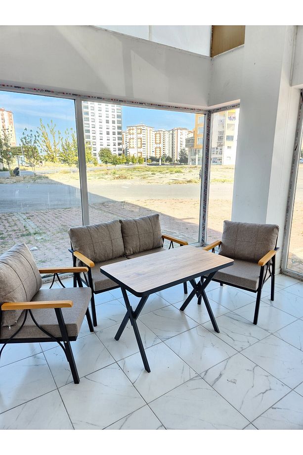 2-1-1 Masalı Bahçe balkon cafe, çayseti Koltuk Takımı ofis Kolltuk oturma Grub koltuk Takımı - 1