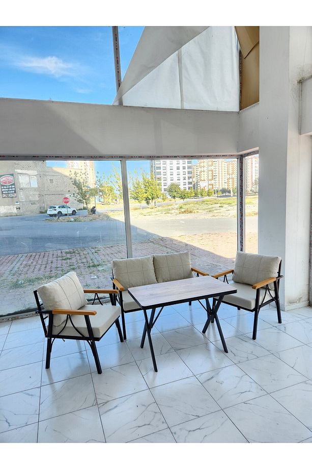 2-1-1 Masalı Bahçe balkon cafe, çayseti Koltuk Takımı ofis Kolltuk oturma Grub koltuk Takımı - 4