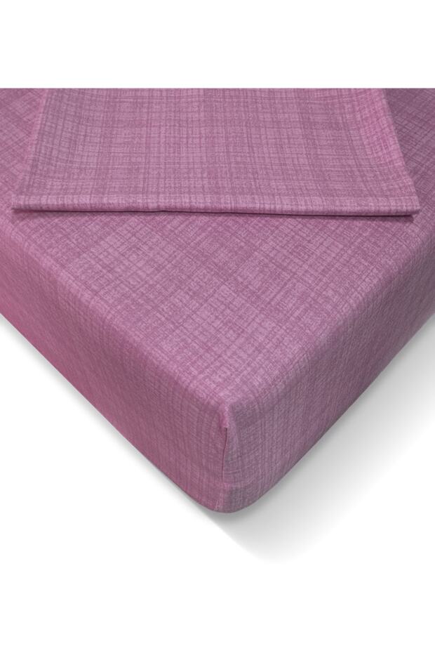 طقم ملاءات مطاطية مقاس 180x200 سم من Ranforce - وردي مجفف