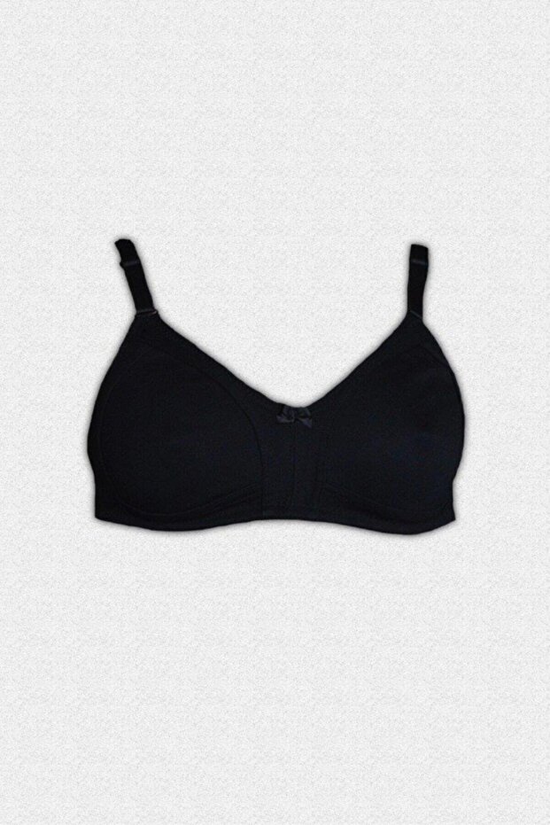 Black Cotton Bra 826 - Women's Hollow