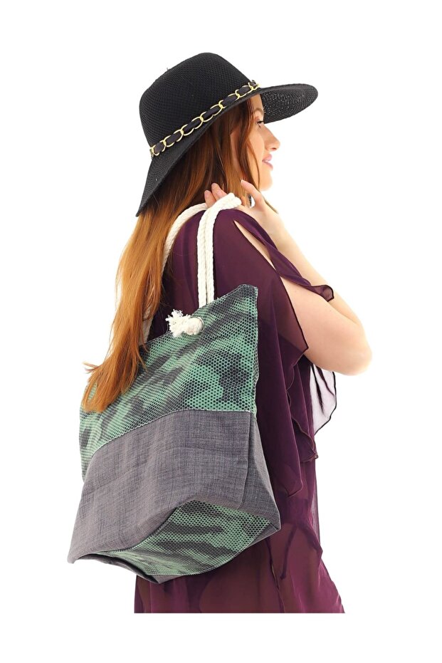 حقيبة شاطئ منقوشة مموهة - 3